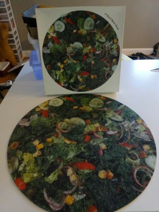 Vintage 80s Eaton Jigsaw Puzzle Round Circular Tossed Delight 500,  Pc Salad