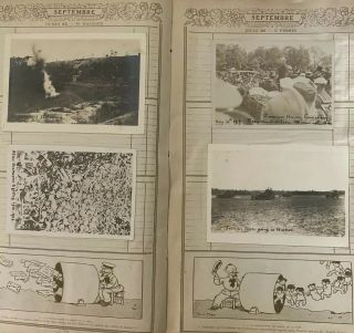 VINTAGE FRENCH WWI SCRAPBOOK PHOTO POSTCARDS ADVERTISEMENT 1919 5