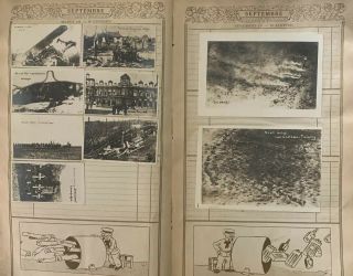 VINTAGE FRENCH WWI SCRAPBOOK PHOTO POSTCARDS ADVERTISEMENT 1919 6