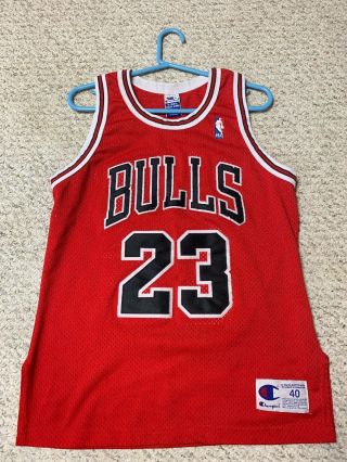 Mens Vintage Authentic Champion Michael Jordan Chicago Bulls - Jersey Size 40
