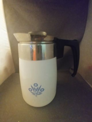 Vintage Corning Ware - 6 Cup Coffee Carafe/pot - Cornflower Blue (pot Only)