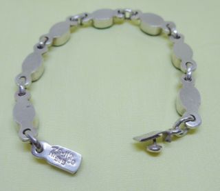 Vintage Mexican Sterling silver malachite bracelet signed 3