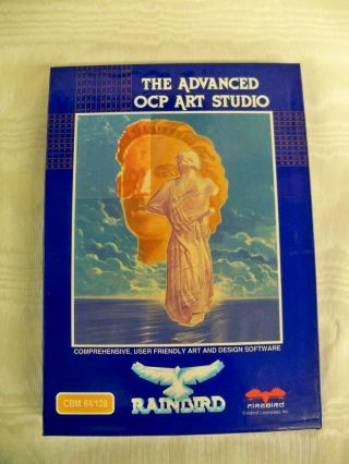 Advanced Ocp Art Studio,  1986 Rainbird Pc Software For Commodore 64/128,  Complete