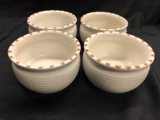 Vintage Block Gresval Staccato Terracota Soup Bowls Set Of 4 Great
