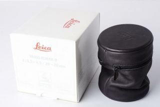 Leica Olympic Vario - Elmar - R 28 - 70mm 1:3.  5 - 4.  5 Vintage Box Only,  Pouch