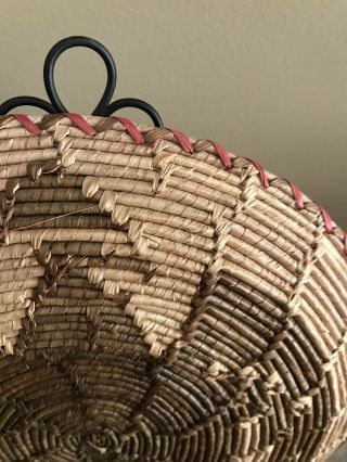 Vintage Hand Woven Basket/plate 12”Eagle Motif 4