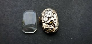 Vintage Art Deco Rolex Prima Swiss Made Wrist Watch Movement Runs