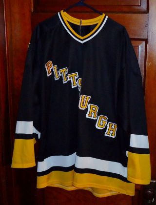 Vintage Pittsburgh Penguins Hockey Jersey Size Xl Ccm Made In Canada