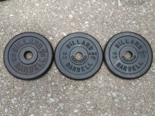 Billard Standard 1 " Iron Weights Vintage 50 Lbs