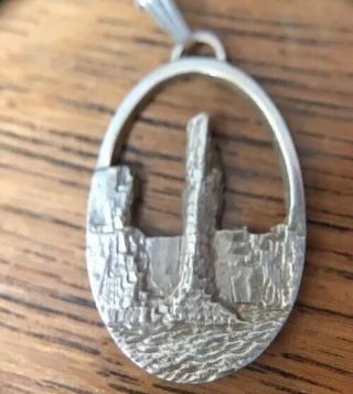 Vintage Silver Orkney Ola Gorie Pendant Charm Of Scotlands Iconic Old Man Of Hoy