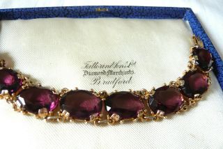 Vintage Jewellery Amethyst Glass Open Backed Bracelet