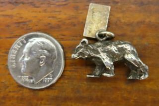 Vintage Sterling Silver Allegany State Park York Black Bear Souvenir Charm