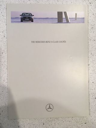 Mercedes Benz S - Class W140 C140 Series Coupe Vintage Sales Brochure