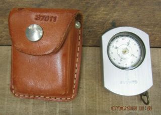 Vintage Suunto Kb - 14/360r Precision Bearing Compass With Leather Case