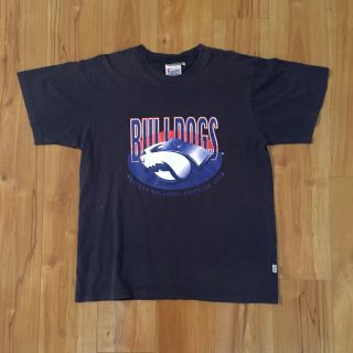 Western Bulldogs Fila Vintage Official Afl Graphic T - Shirt Tee Blue Mens Large