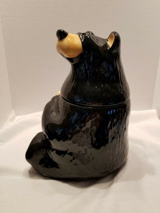 Vintage Black Bear Cookie Jar,  Singing Tree Farms Big Sky Carvers BearFoots 7