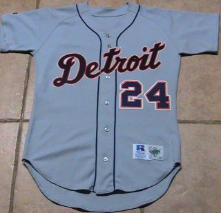 Vtg Detroit Tigers Russell Baseball Jersey Size 40 Sewn
