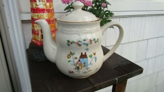 Vintage Covered Coffee/tea Pot Heartland Farmhouse International Stoneware Japan