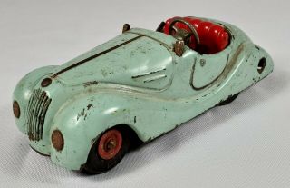 Schuco Akustico 2002 Wind - Up Vintage Green Patina Car W/o Key Made In Germany