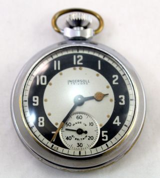 Vintage Ingersoll Triumph Pocket Watch 1960s Gwo