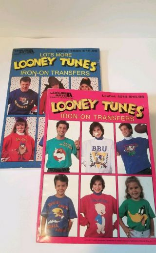 Vintage Leisure Arts Looney Tunes Iron - On Transfers Book Crafts Bugs Bunny