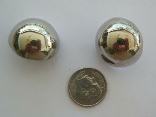 Vintage Mexican Sterling Silver Button Style Clip - On Earrings