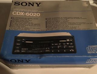 Vintage Sony Fm/am Compact Disc Player Cdx - 6020 Car Stereo