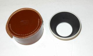 Vintage Zeiss Ikon 1112 A37 Lens Shade Hood In Leather Case