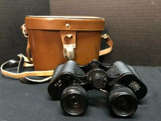 Vintage Steinheil Munchen 6 X 30 Binoculars Orig Case And Strap Germany Military