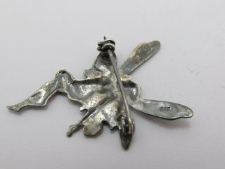 Vintage Sterling Silver 925 Fairy Brooch Pin 4