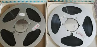 8 Reel to Reel Tapes.  7 Aluminum and 1 Plastic 10.  5 inch recorded music. 6