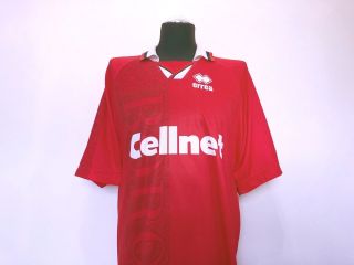 MIDDLESBROUGH Home Vintage Retro Football Shirt Jersey 1995/96 (XL) Juninho Era 3