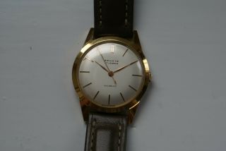 Vintage Swiss Made " Senate " Gents 17 Jewels G/p Wind - Up Wrist Watch