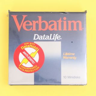 10 - Pack Verbatim Datalife Double - Density 5.  25” (5 1/4”) Floppy Disks For Ibm Pc