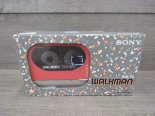 Vtg Sony Walkman Wm70 Pink Portable Cassette Player Orig Box Parts Repair