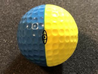Ping Eye Karsten Bi - Color Blue And Yellow Vintage Golf Ball