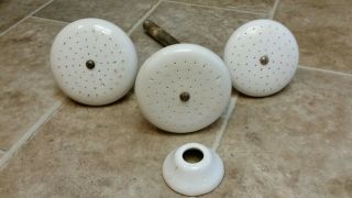 Vintage Porcelain Shower Heads,  3 Total