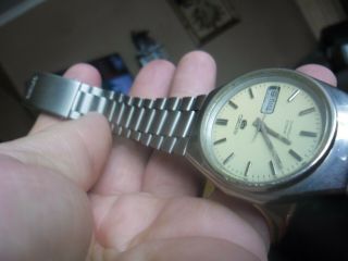 vintage retro gents seiko 5 automatic watch inc strap 6309 - 8210 spare 4