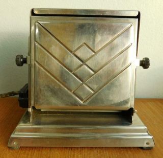 Vintage Australian Hotpoint Steel Art Deco Toaster 1940s General Electric