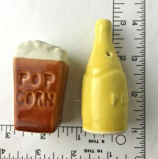 Arcadia Ceramics POPCORN & SODA Vintage Miniature Salt & Pepper Shakers 3
