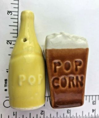 Arcadia Ceramics POPCORN & SODA Vintage Miniature Salt & Pepper Shakers 4