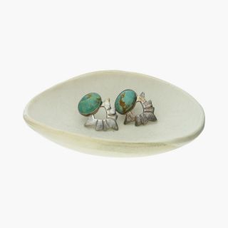 Navajo / Sterling Silver Vintage Turquoise Drop Post / Earrings (6.  7g)