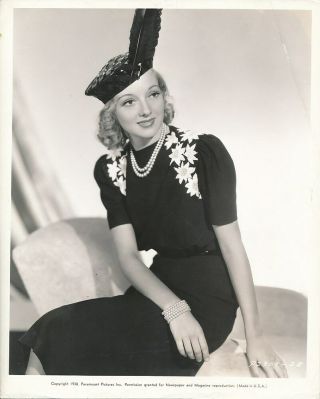 Evelyn Keyes Vintage 1938 Paramount Pictures Portrait Photo