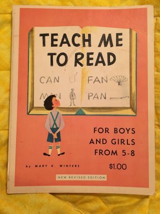 Teach Me To Read Workbook Revised Edition 1959 Vintage