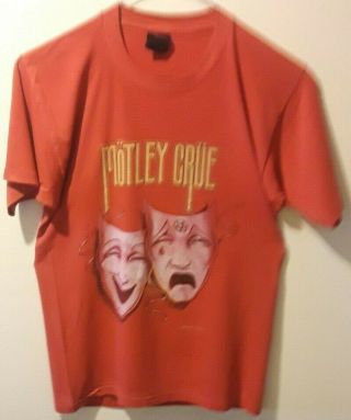 Vintage 1985 - 1986 Motley Crue Red Theatre Of Pain Tour T Shirt 2 Sided Graphics