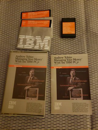 Vintage Ibm Pcjr Software Andrew Tobias Managing Your Money Floppy & Cartridge
