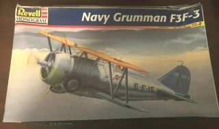 Vintage Revell Monogram 85 - 5835 1/32 Navy Grumman F3f - 3 Model Kit