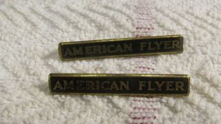 Vintage American Flyer O Scale Passenger Car 1 5/8 " Brass Name Tag Set 2