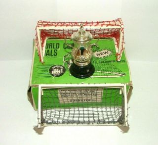Vintage Subbuteo World Cup Goals & F.  A Cup Trophy