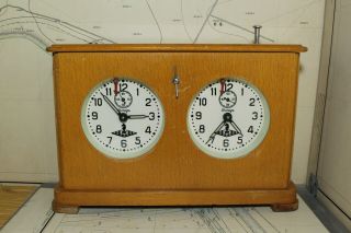 Soviet Chess Clock " Yantar " Ussr Wooden Chess Clock Vintage 60s Jantar
